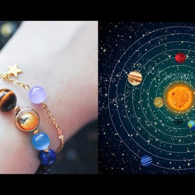 Universe Galaxy Solar System Bracelet With 8 Planets