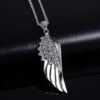 Silver Angel Wing Pendant Necklace